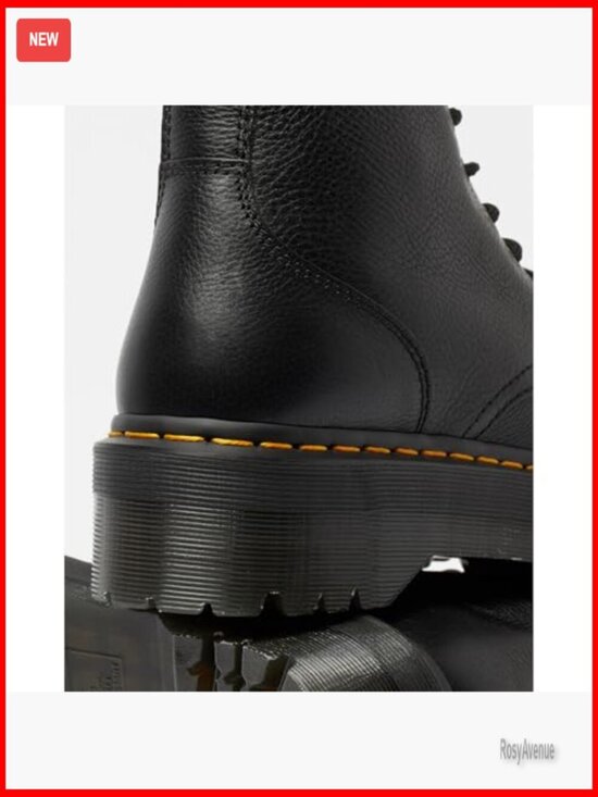 Unisex Combat Boots Platform Heel Lace-Up Leather Ankle Boots main image 7